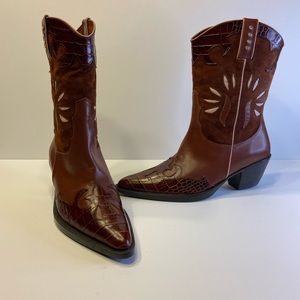 VANELI Western Boots, Unique, Leather, 10, Never Worn, See photos